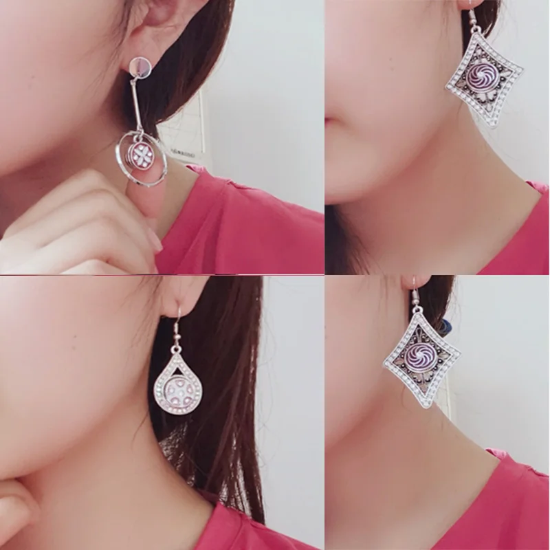 18mm Snap Jewelry Fashion Vintage Snap Earrings For Women fit 18mm Button Earrings for Women stud earrings