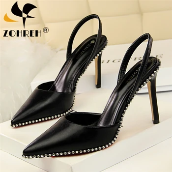 

Women Pumps New Women Sandals Sexy High Heels Suede Women Shoes High Heel Women Wedding Shoes Crystal Kitten Heels Stiletto 9 CM
