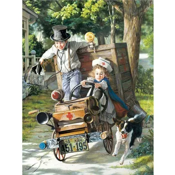 

Needlework DIY Diamond Painting Cross Stitch 5D Diamond Embroidery Childhood memorie Square Diamond Mosaic Crafts