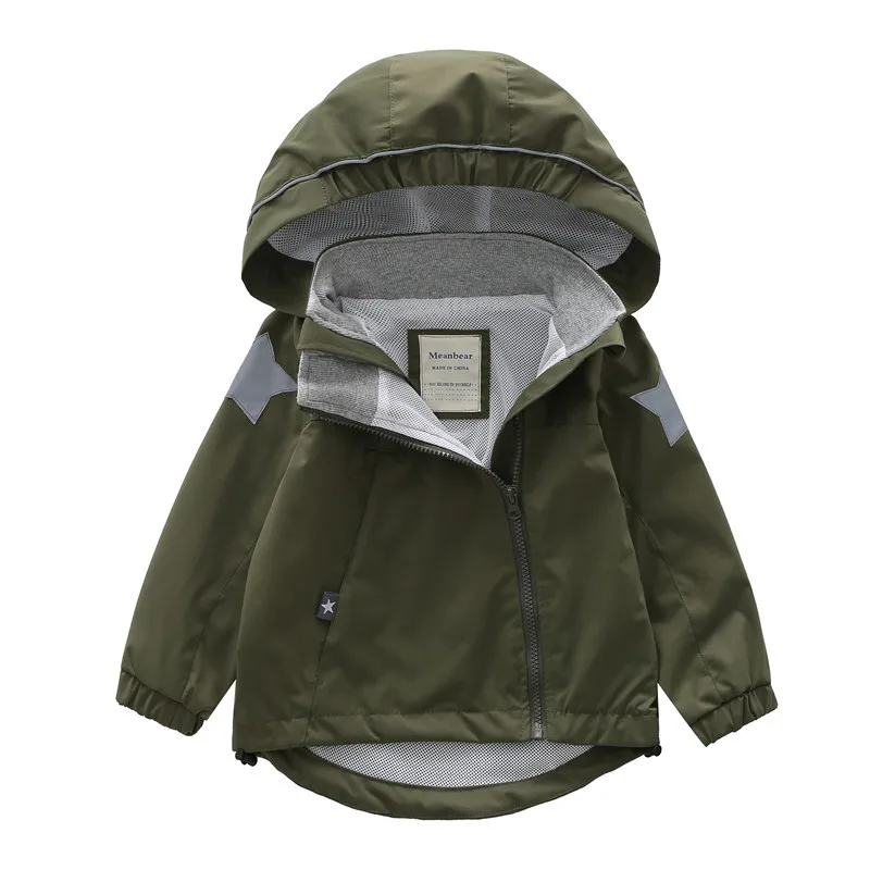 

New Spring and Autumn 2019 Boys and Girls Net Jacket Breathable Sweating Baby Windbreaker Net Lined with Long-sleeved Stormwear