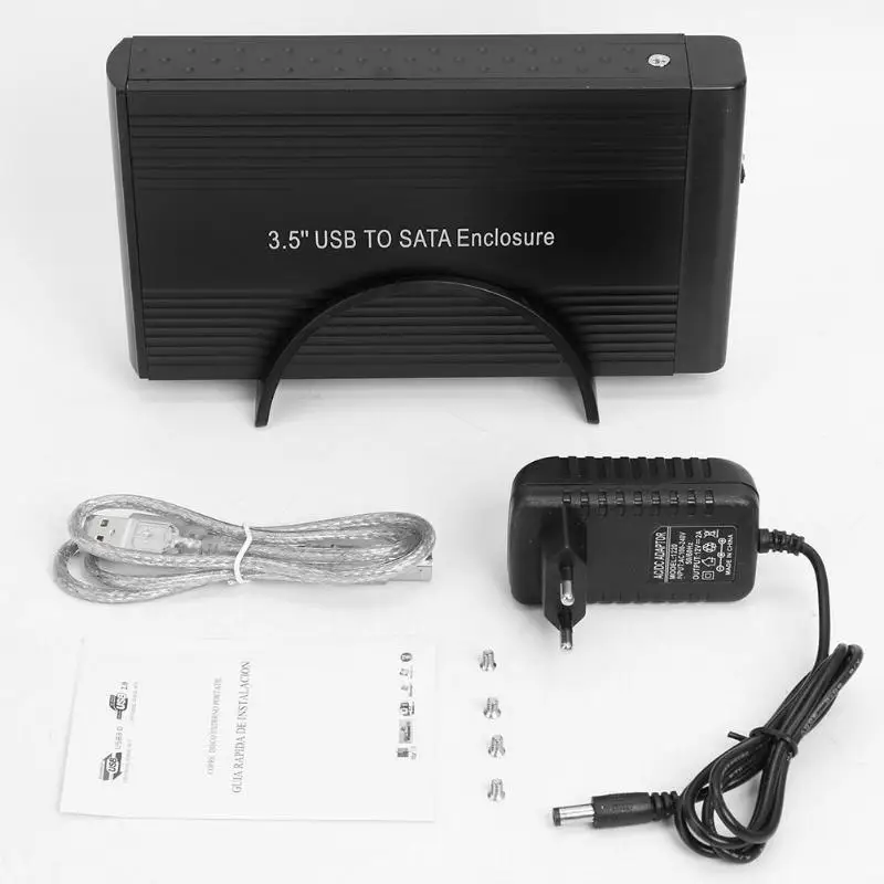 035LSU-EU жесткий диск 3,5 дюймов USB2.0 на SATA алюминиевый сплав высокий яркий синий светодиодный индикатор внешняя поддержка 6 ТБ HDD Чехол