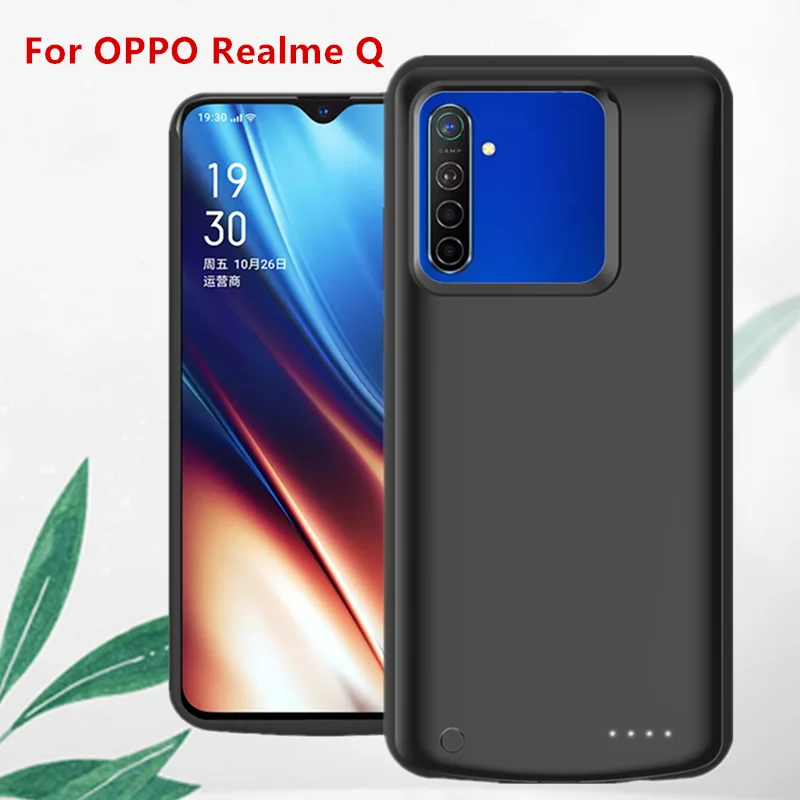 Чехол s для OPPO Realme Q, портативное Внешнее зарядное устройство, чехол для аккумулятора, 6500 мА/ч, внешний аккумулятор, чехол для зарядки аккумулятора