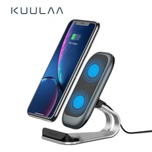 KUULAA Qi Беспроводное зарядное устройство 10 Вт для iPhone X XS 8 XR samsung S9 Xiaomi быстрая Беспроводная зарядная док-станция держатель для телефона зарядное устройство