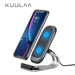 KUULAA Qi Беспроводное зарядное устройство 10 Вт для iPhone X XS 8 XR samsung S9 Xiaomi быстрая Беспроводная зарядная док-станция держатель телефона зарядное