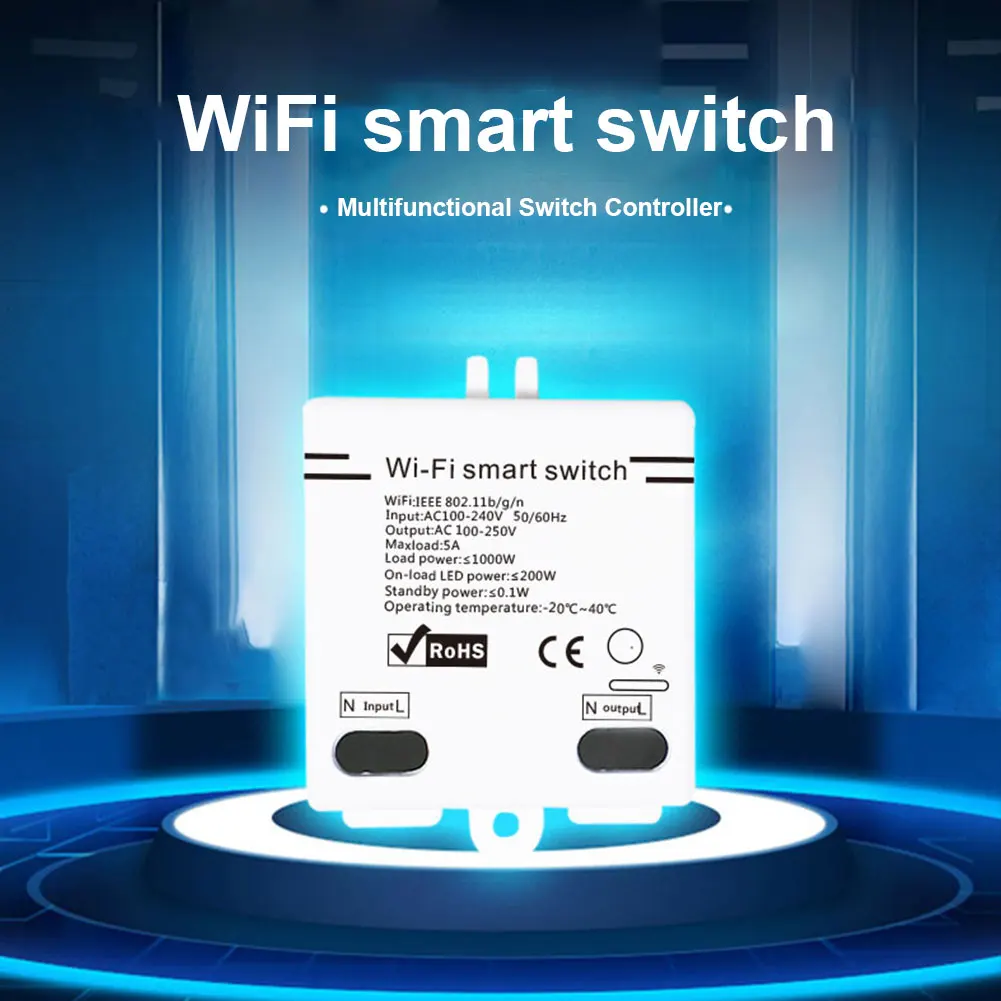 Smart Electric Multiple Modes Remote Control Wifi Switch 2.4GHz Module Single Way ABS Automation Wireless Easy Apply Timer Home