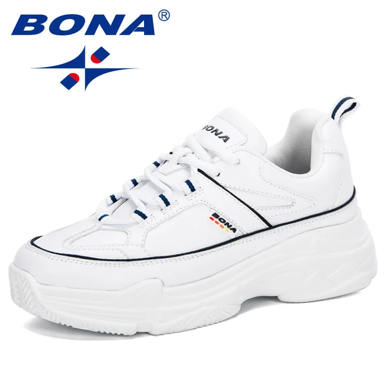 

BONA 2020 New Arrival Women Platform Chunky Sneakers 6cm high Casual Vulcanize Shoes Ladies Luxury Designer Old Dad Footwar