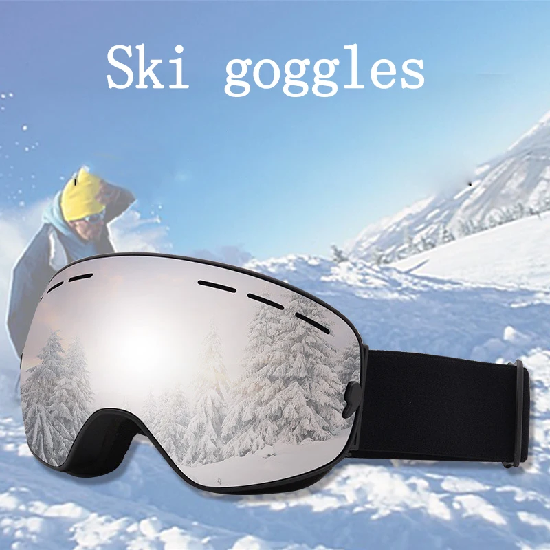 

Ski Snowboard Goggles Professional Snow Wide Angle Glasses With Double Layers Anti-Fog UV400 Mask Men Women Snowmobile Goggles