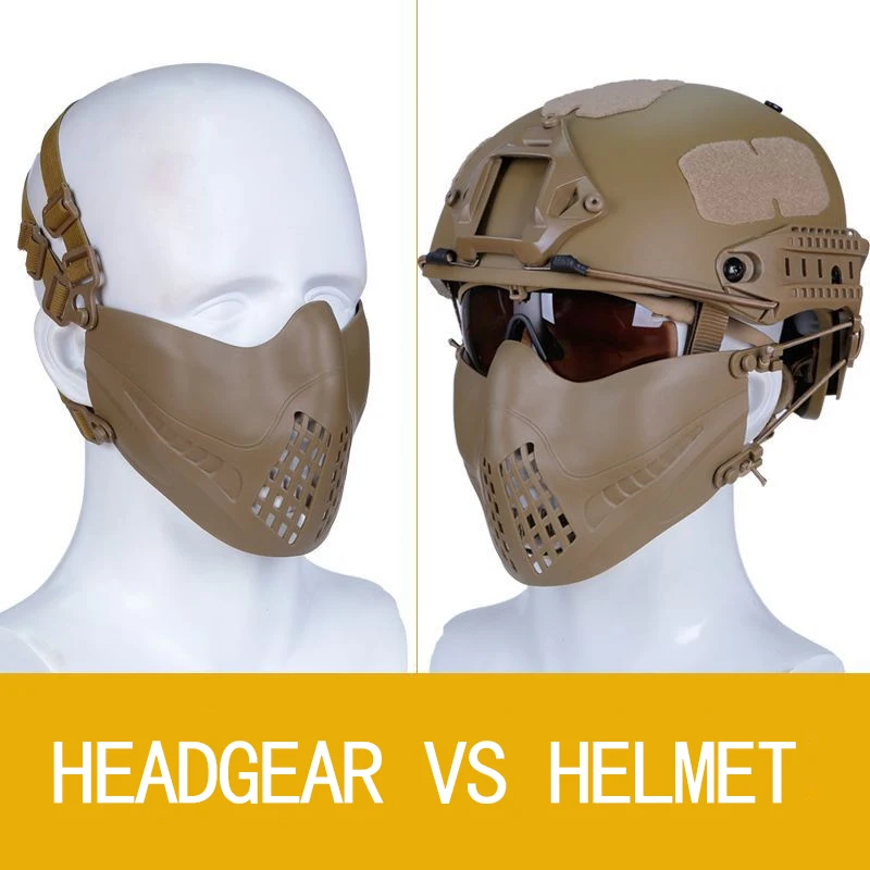 

Tactical Paintball Train Mask Airsoft Protective Half Pilot Masks Faces Shield Hunting Shooting Military Game Breathable Freely