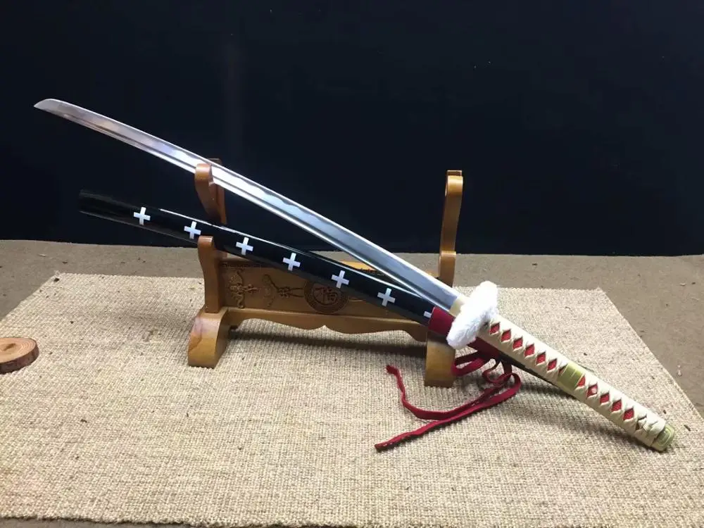 Цельнокроеный хирургический доктор смерти косплей Реплика меч японская игра-Аниме Катана 1045 углеродистая сталь острый край лезвия
