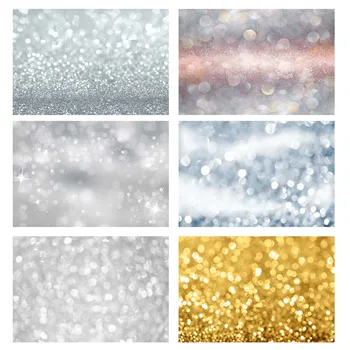 

Greyish White Bokeh Circle Star Glitters Photographic Background Vinyl Backdrops Photo Studio for Photo Studio Fundo Fotografia
