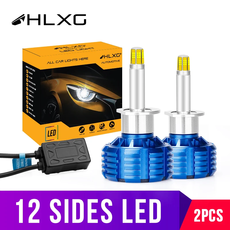 

3D 12 Sides CSP H11 H7 Led Car Headlights Bulbs H8 H3 H1 HB3 9005 9006 Fog Lights 360 degree Mini Auto High Low Beam Lamps 12V