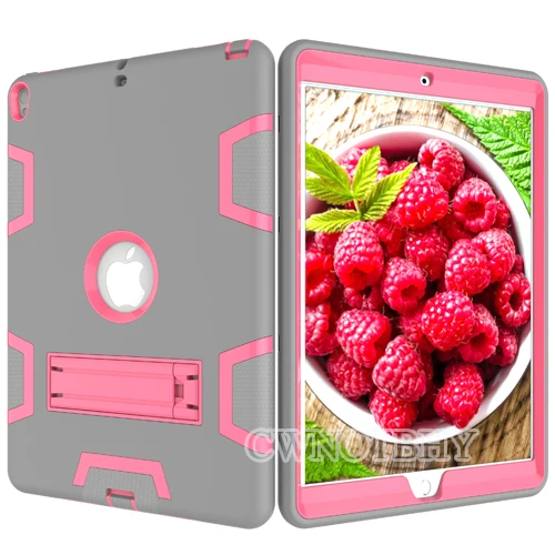 grey rose red Для iPad Air 3 10,5 Чехол iPad Pro 10," чехол для детей ударопрочный сверхмощный резиновый броня прочный защитный чехол для всего тела - Цвет: grey rose red