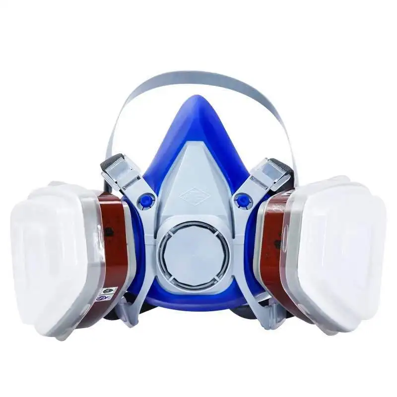 

Self-priming filter gas mask full face protective Respirator Activated Carbon mask anti-dust paint chemical mask with glasses