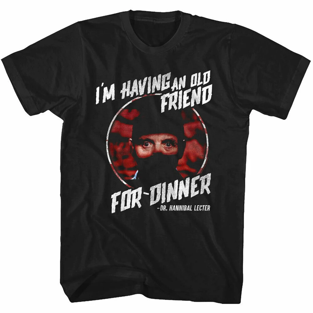 Мужская футболка с принтом тишина ягненка Dr Hannibal Lecter модная надписью I'm have a Old