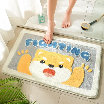

Cartoon High And Low Hair Bath Mat Absorbent Foot Mat Door Floor Carpet Non-slip Microfiber Bathroom Mat Rug Mat Bathroom