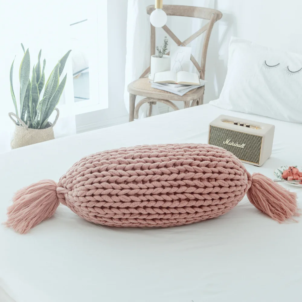 Креативная candy futon Подушка скандинавского дизайна ручной работы шерсть диван подушка твердая подушка в виде елки