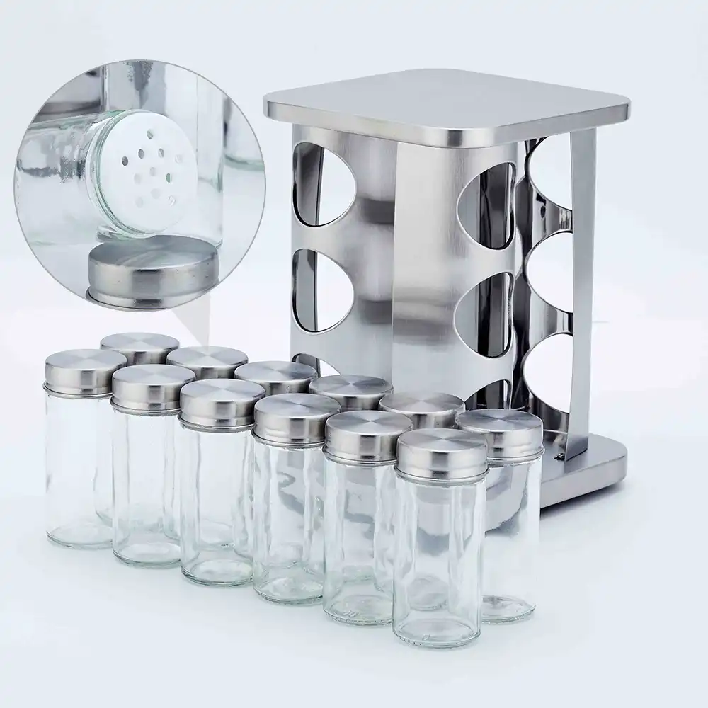 Revolving Countertop Spice Rack 12 Jar Revolving Spice Organizer