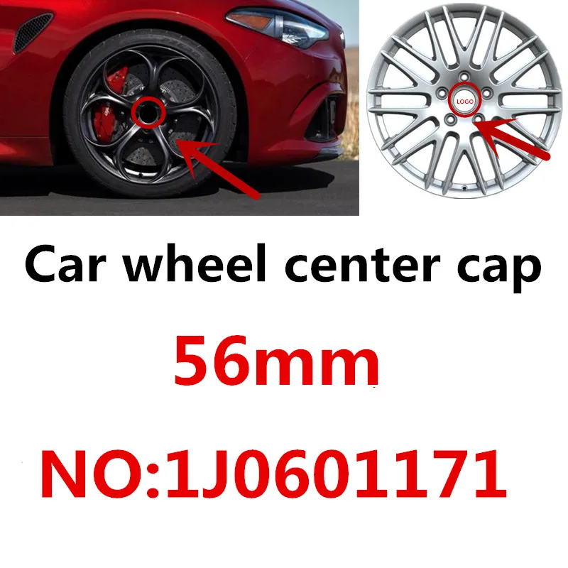 

4PCS/SET for VW Car Styling Emblem Wheel Hub Cap Covers 5.6CM 56MM 2.2" NO 1J0601171 Auto Accessorie Wheel Center Cap black/blue
