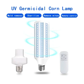 

AC110V 60W UV Germicidal Lamp Ozone Remote Control Ultraviolet Led Corn Bulb Disinfection Lamp E27 Ozone Light for Home