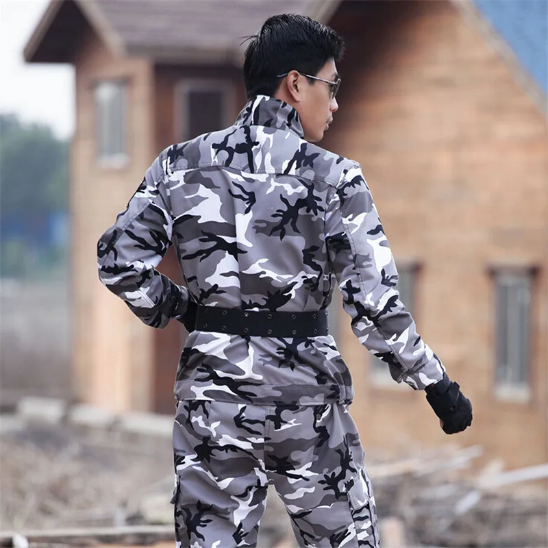 Мужская одежда, армейская Мужская тактическая камуфляжная военная форма, армейские боевые костюмы, камуфляжная куртка+ штаны 4xl