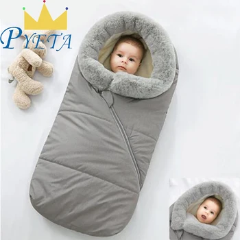 

Baby Stroller Sleeping Bag Winter Warm Envelopes For Newborn Thicken Stroller Sleepsacks Infant Windproof Envelopes Sleep Sack