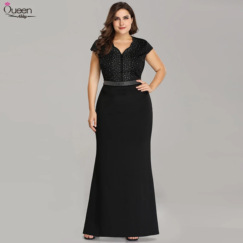 black party dresses for plus size