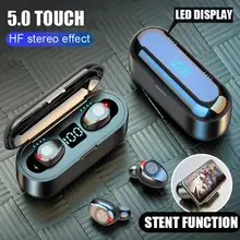 EWA Bluetooth Earphones TWS Wireless Bluetooth headphone LED Display With 2000mAh Power Bank Headset With Microphone