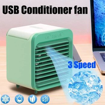 

Mini Air Conditioner USB Rechargeable Air Humidifiers Portable Purifier 3 Adjustable Modes Desk Water Cooling Fans