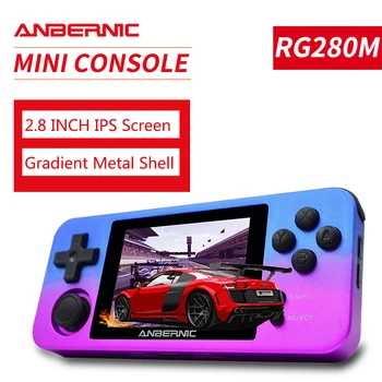 

PS1 ANBERNIC RG350M RETRO GAMES Aluminum shell VIDEO GAMES Handheld Game console 2500 games RG280M IPS open source system RG280