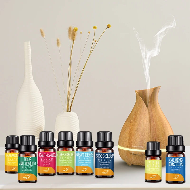 8Pcs/set Pure Natural Aromatherapy Essential Oils Kit For Humidifier Water-soluble Oil Body Massage Essential Oil Set
