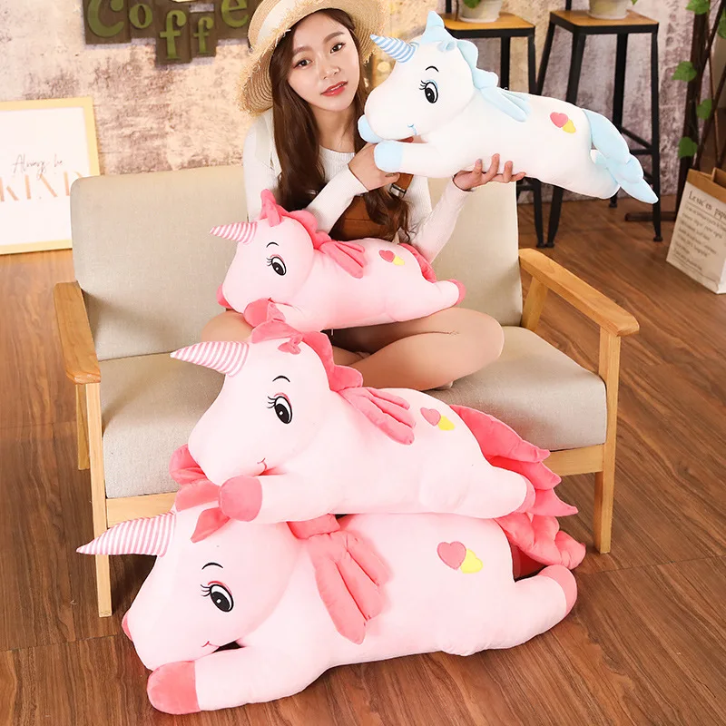 Unicorn Stuffed Plush Animals Toy Soft Plush Toys Cotton Kids Girl Gift Sofa Pillow cushion Baby Sleep Partner Playmate