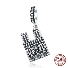 Womak Notre Dame de подвеска с тематикой Парижа Шарм fit Pandora браслет и ожерелье изготовление 925 стерлингового серебра ювелирные изделия DIY