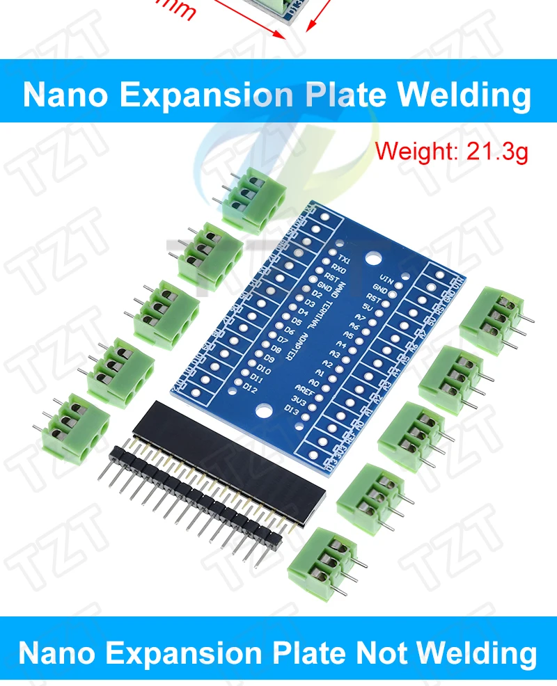 NANO V3.0 3.0 Controller Terminal Adapter Erweiterungsplatine Einfache Erweiterungsplatte für Arduino AVR ATMEGA328P – Detail 2