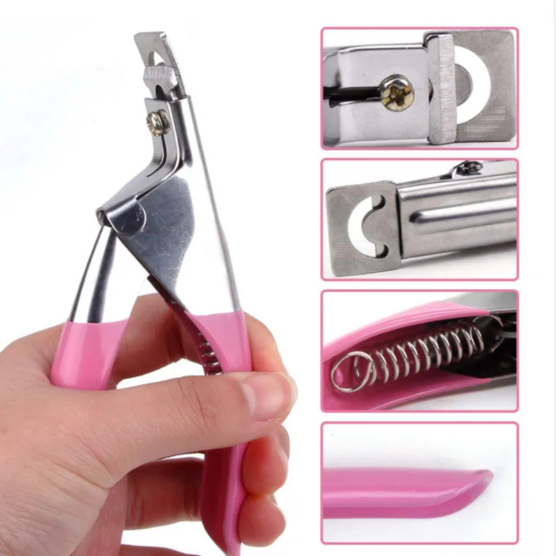 Professional Nail Art Clipper Special Type U Word False Tips Edge Cutters Manicure Toe Nail File Foot Care Pedicure Tools