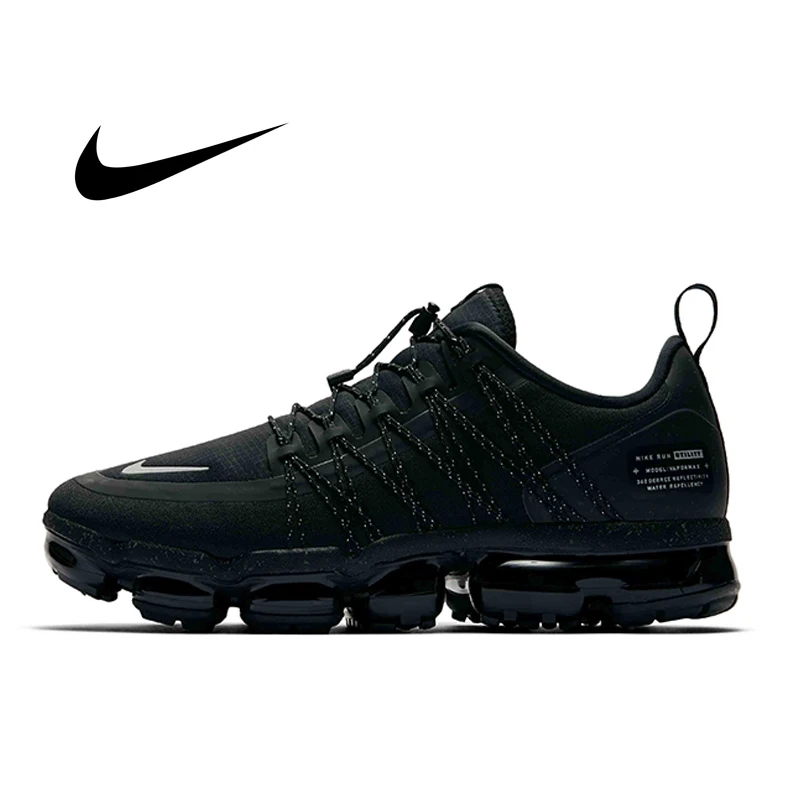 

Authentic Nike AIR VAPORMAX Run Utility Men's Running Shoes Classic Low-top Black Warrior Sneaker Top Quality New Arrival AQ8810