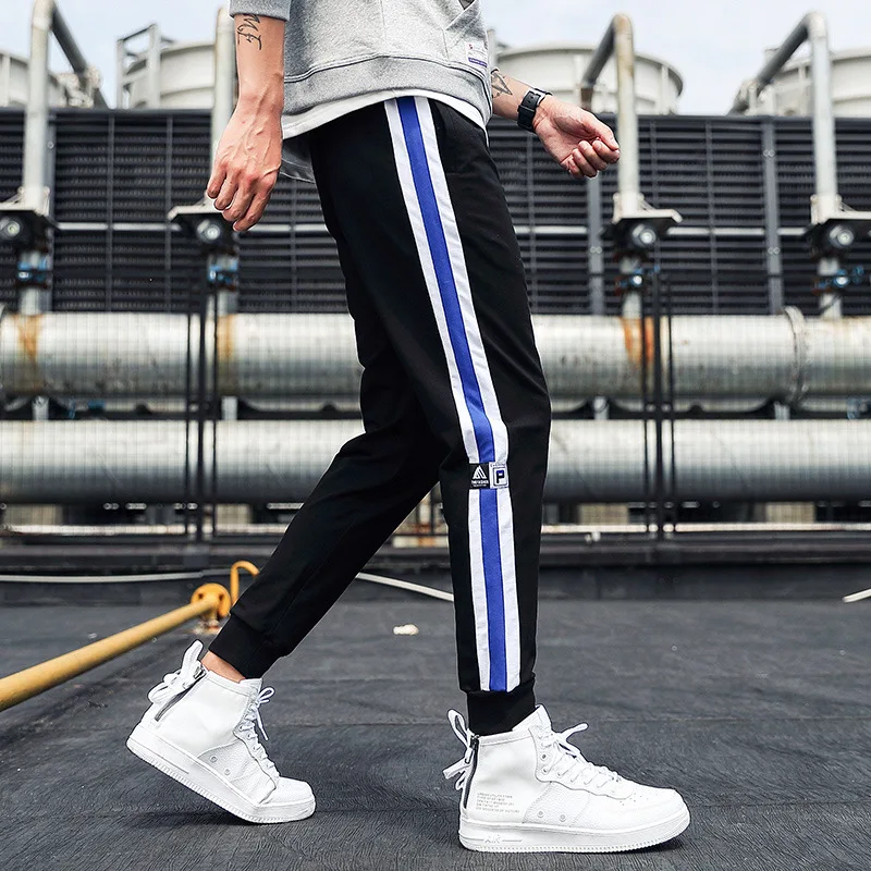

Pants Men Spring Korean-style Trend Versatile Beam Leg Workwear Men's Trousers Knitted Sweatpants Sports Loose Casual Trousers