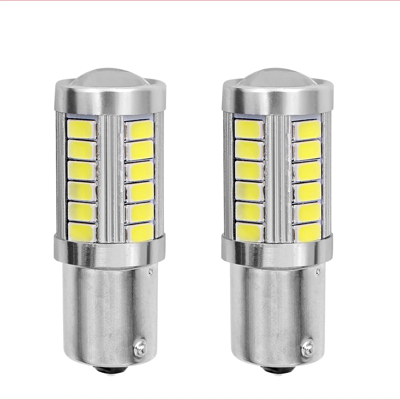 2 шт. стробоскоп мигающий P21W BA15S 1156 вспышка 33 SMD led 5630 авто лампы стоп сигнала лампы дневного света белый красный желтый