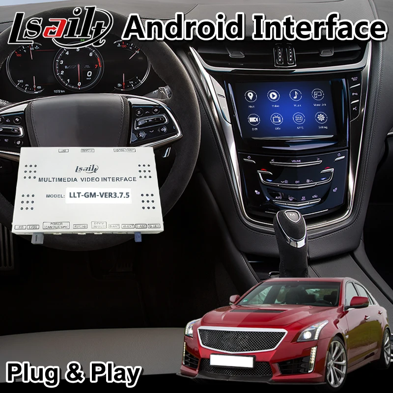 Мультимедийный видеоинтерфейс Lsailt Android для Cadillac CTS CUE System 2014 2019 с GPS навигацией