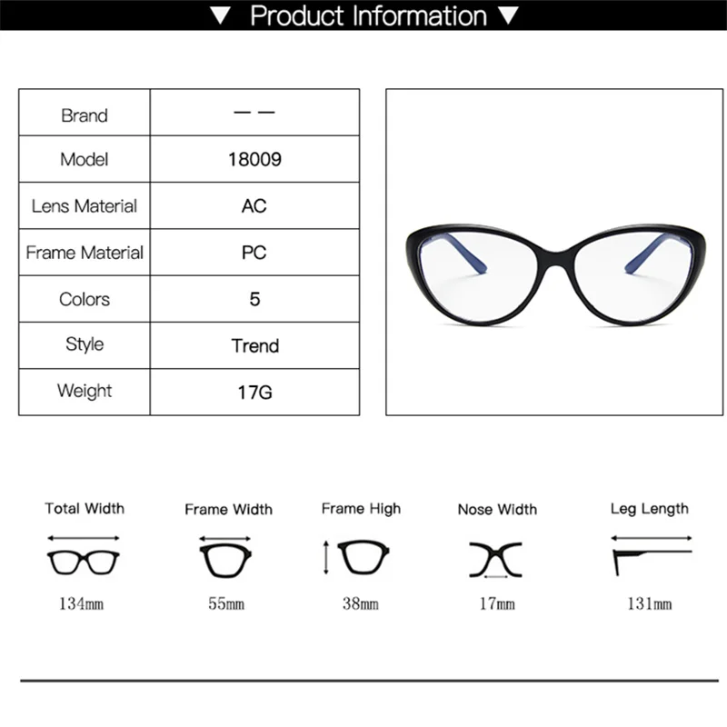 LongKeeper Fashion Vintage Cat Eye Glasses Frame Eyeglasses Women Computer Glasses Optical Glasses for Unisex Eyewear UV400