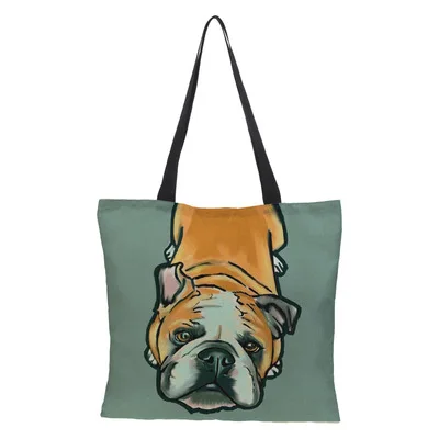 41 Styles Customize Oil Painting Cat Womens Designer Shoulder Bag Linen Reusable Shopping Bags For Women Casual Tote Bags Ladies