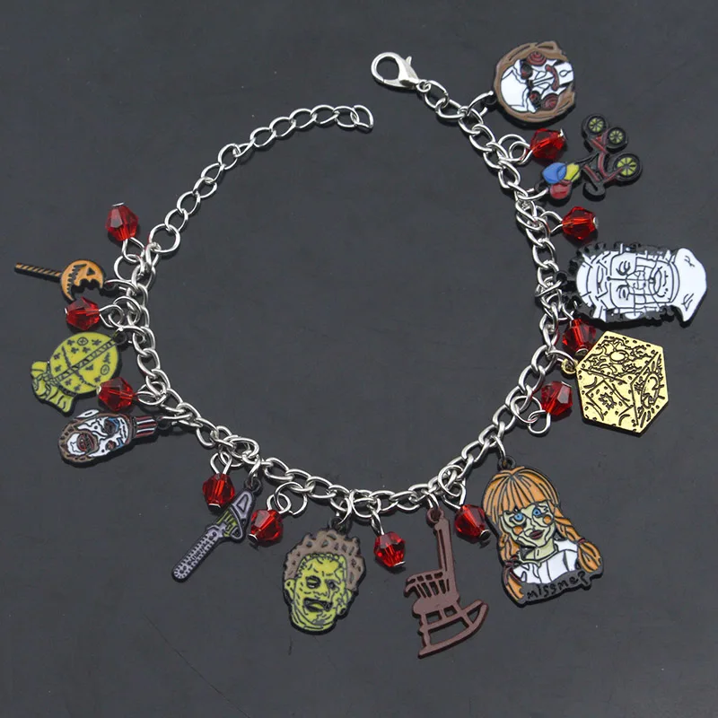 Annabellle заколдованный Captain spaulding Hellraiser кожаный браслет ужас Шарм hollowen Ювелирные изделия Подарки