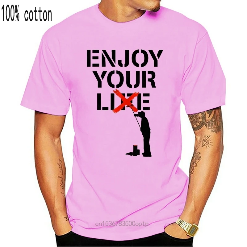 Футболка с надписью Enjoy Your Lie Life топ Бэнкси художник Лондон уличное искусство