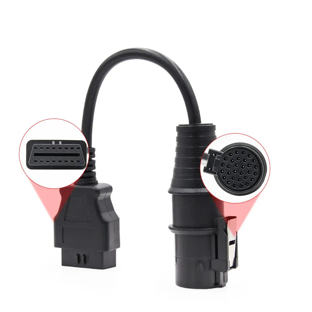 OBD2 Соединительный адаптер для грузовика IVECO 30/38 Pin OBD в OBD2 16Pin для Ивеко OBD OBD2 Диагностический авто инструмент OBD2 Удлинительный кабель