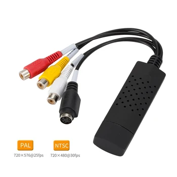 

ALLOYSEED USB 2.0 Easycap Converter 4 Channel Video VHS to DVD HDD Capture Card Adapter Digital Converter for Windows XP Vista