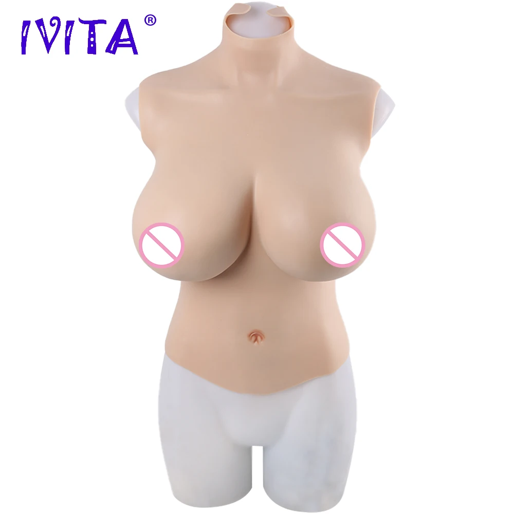 

IVITA Hot Sale Silicone Breast Form Fake Boobs False Breast For Crossdresser Transgender Drag-Queen Shemale Man to Woman Cosplay