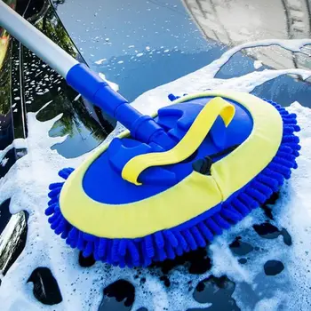 

Chenille Car Wash Mop Three-section Aluminum Alloy Telescopic Rod Brush Multifunctional Mop Chenille Car Brushs