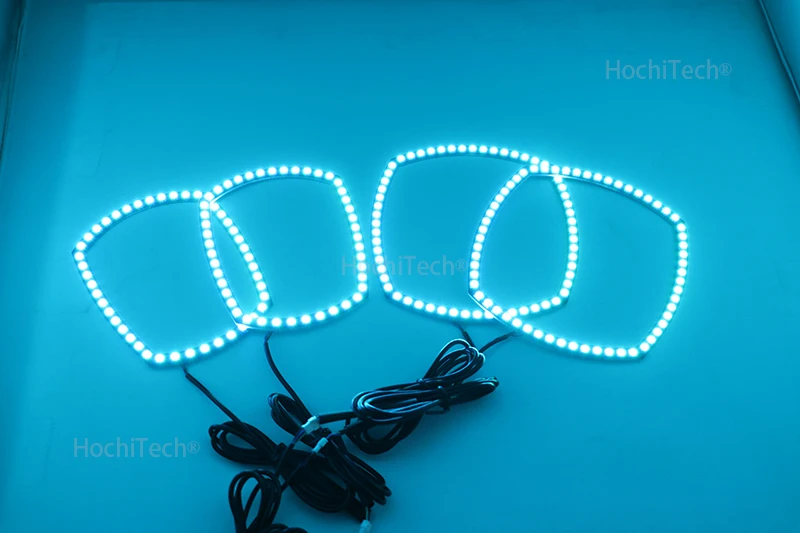 for Dodge Charger SXT Plus 2011 2012 2013 RGB LED Angel Eyes Multi-color with Halo Ring Remote Control Headlight