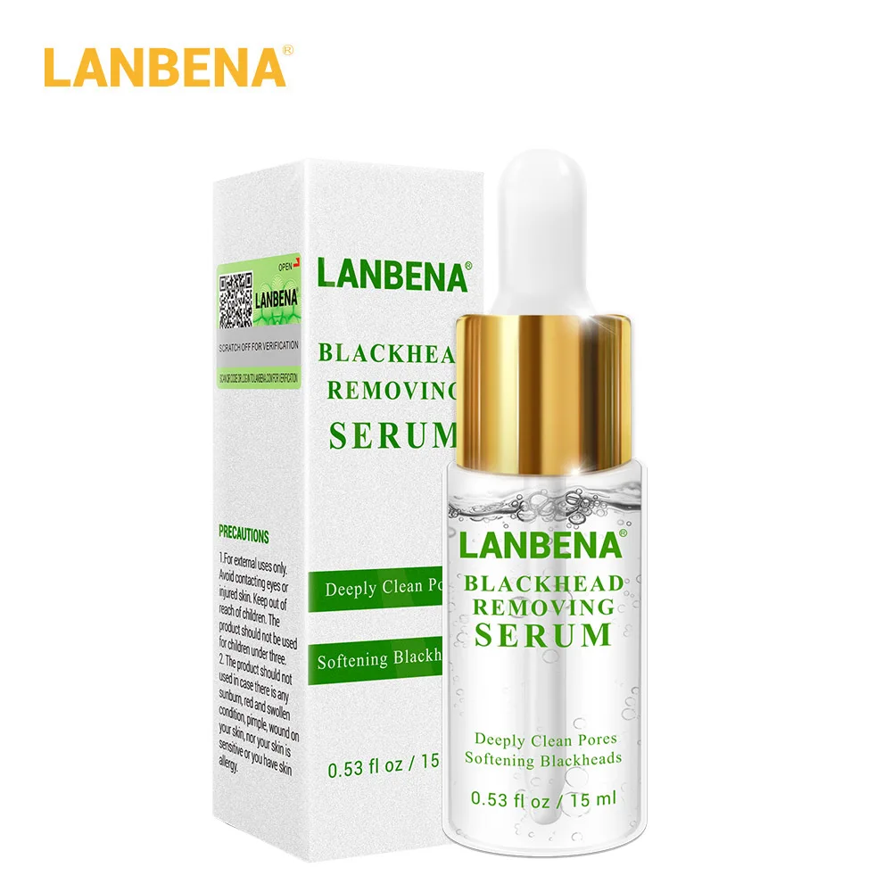 Blackhead Remove LANBENA для лица с гиалуроновой кислотой, уход за кожей с сывороткой уменьшает поры эссенция черноголовых удаления восстановление и Отбеливание анти-старения с покрытыем цвета чистого 24 каратного золота Сыворотки - Вес нетто: Blackhead Remove