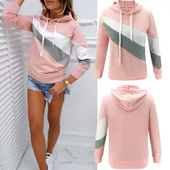 

Women Fashion Hoodie Sweatshirt Hooded String Long Sleeve Coat Sweater Top Jumper Pullovers Outwear