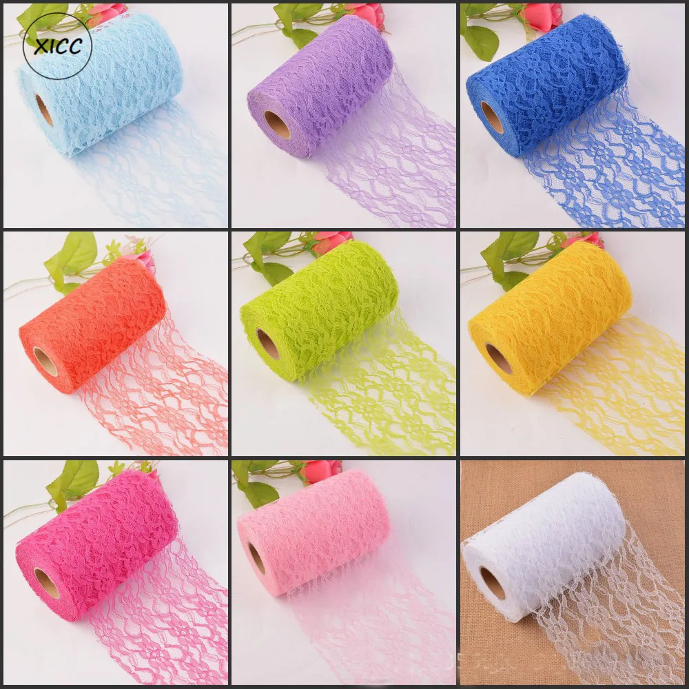 

XICC Big Size Beautiful Lace Ribbon 15cm Width Handmade Wedding Party Decoration DIY Accessories For Holiday Birthday Table